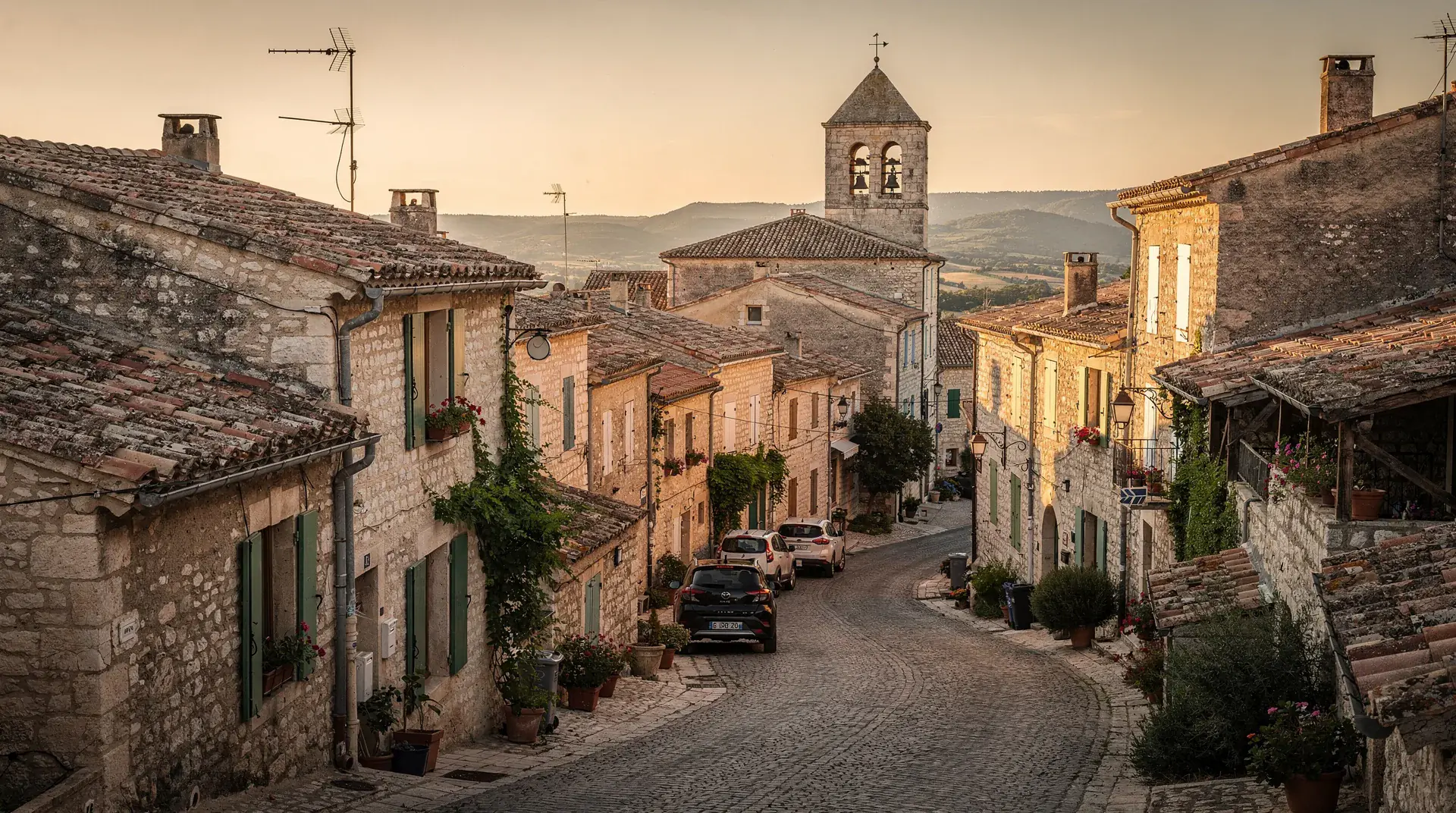 Vue de Villeneuve dans les Alpes-de-Haute-Provence